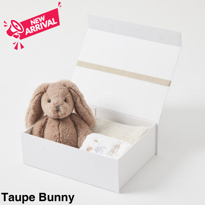 Jiggle & Giggle Bunny Hamper Gift Set Taupe