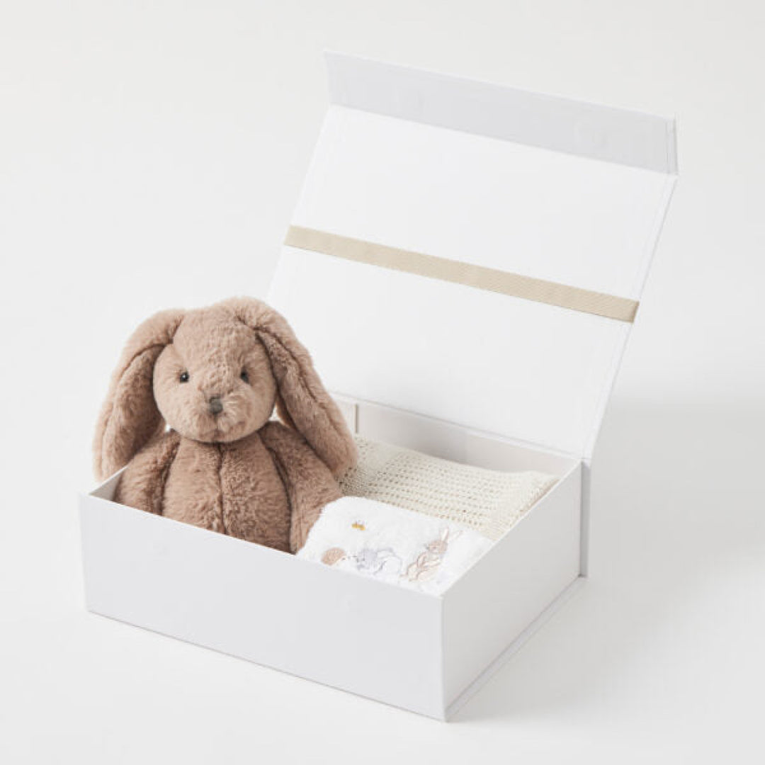 Jiggle & Giggle Bunny Hamper Gift Set Taupe