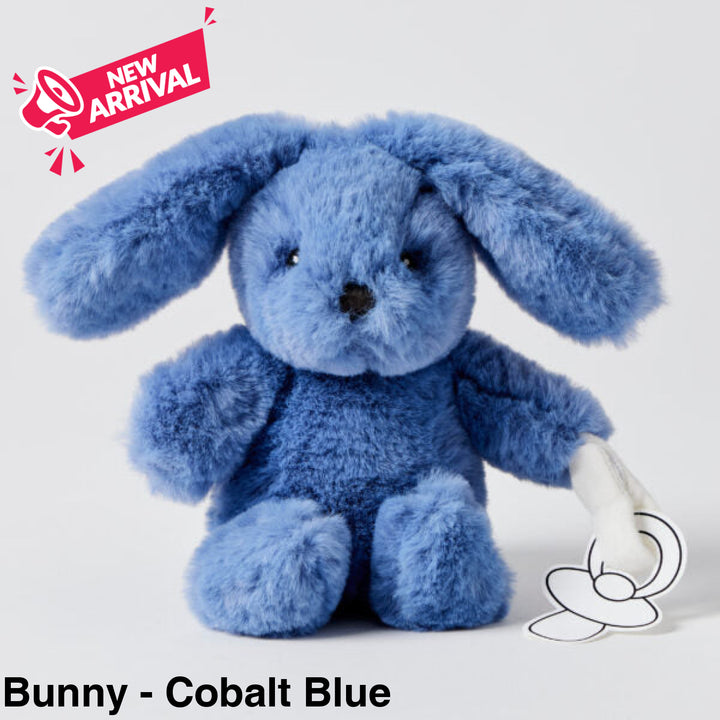 Jiggle & Giggle Dummy Clip Toy Bunny - Cobalt Blue