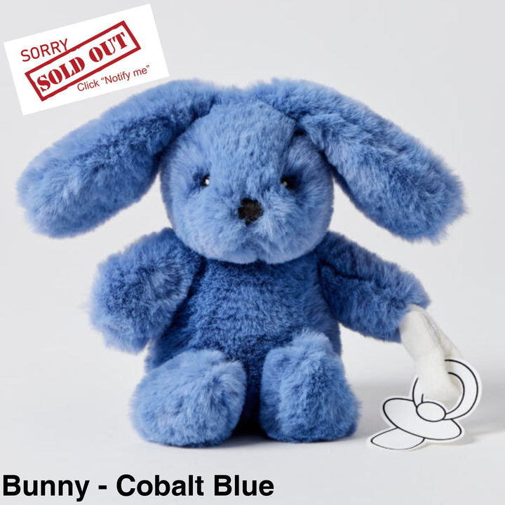 Jiggle & Giggle Dummy Clip Toy Bunny - Cobalt Blue