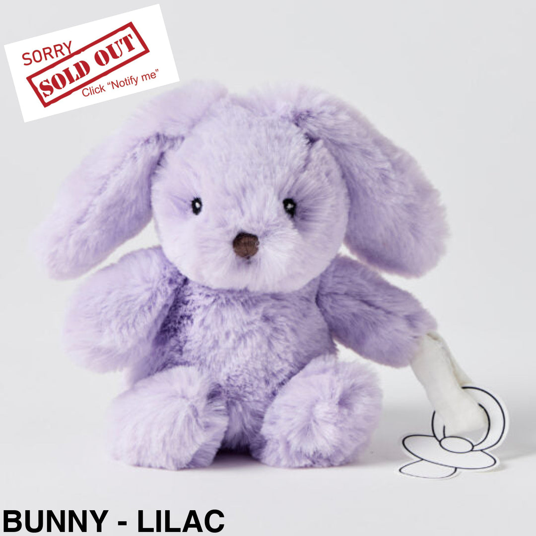 Jiggle & Giggle Dummy Clip Toy Bunny - Lilac
