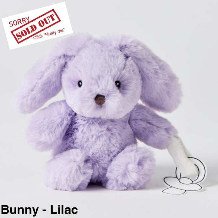 Jiggle & Giggle Dummy Clip Toy Bunny - Lilac