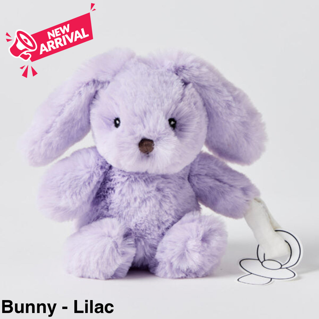 Jiggle & Giggle Dummy Clip Toy Bunny - Lilac