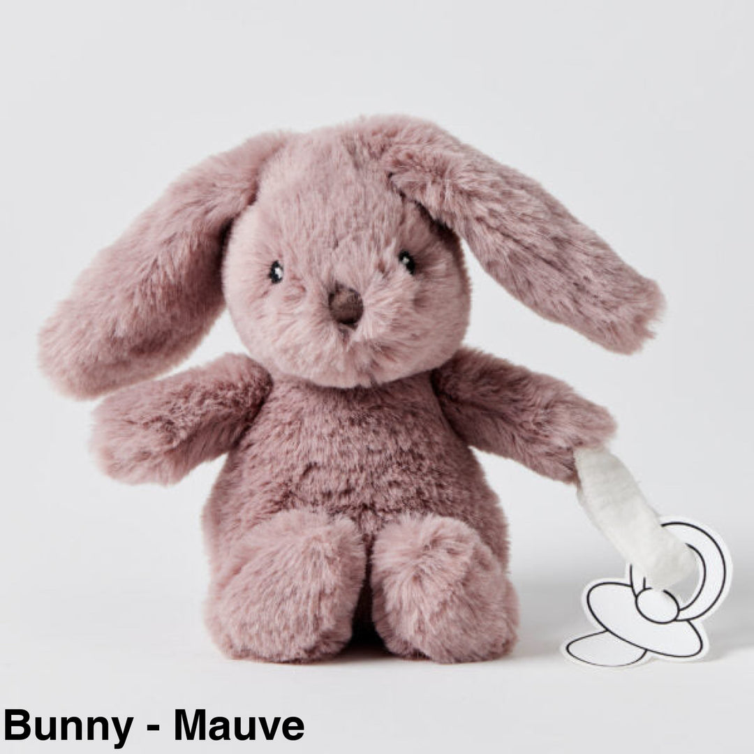 Jiggle & Giggle Dummy Clip Toy Bunny - Mauve