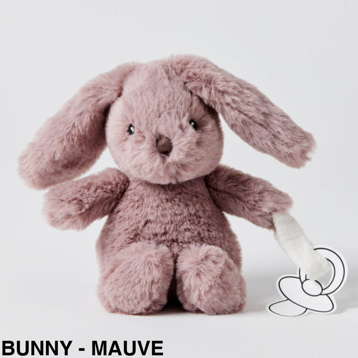 Jiggle & Giggle Dummy Clip Toy Bunny - Mauve
