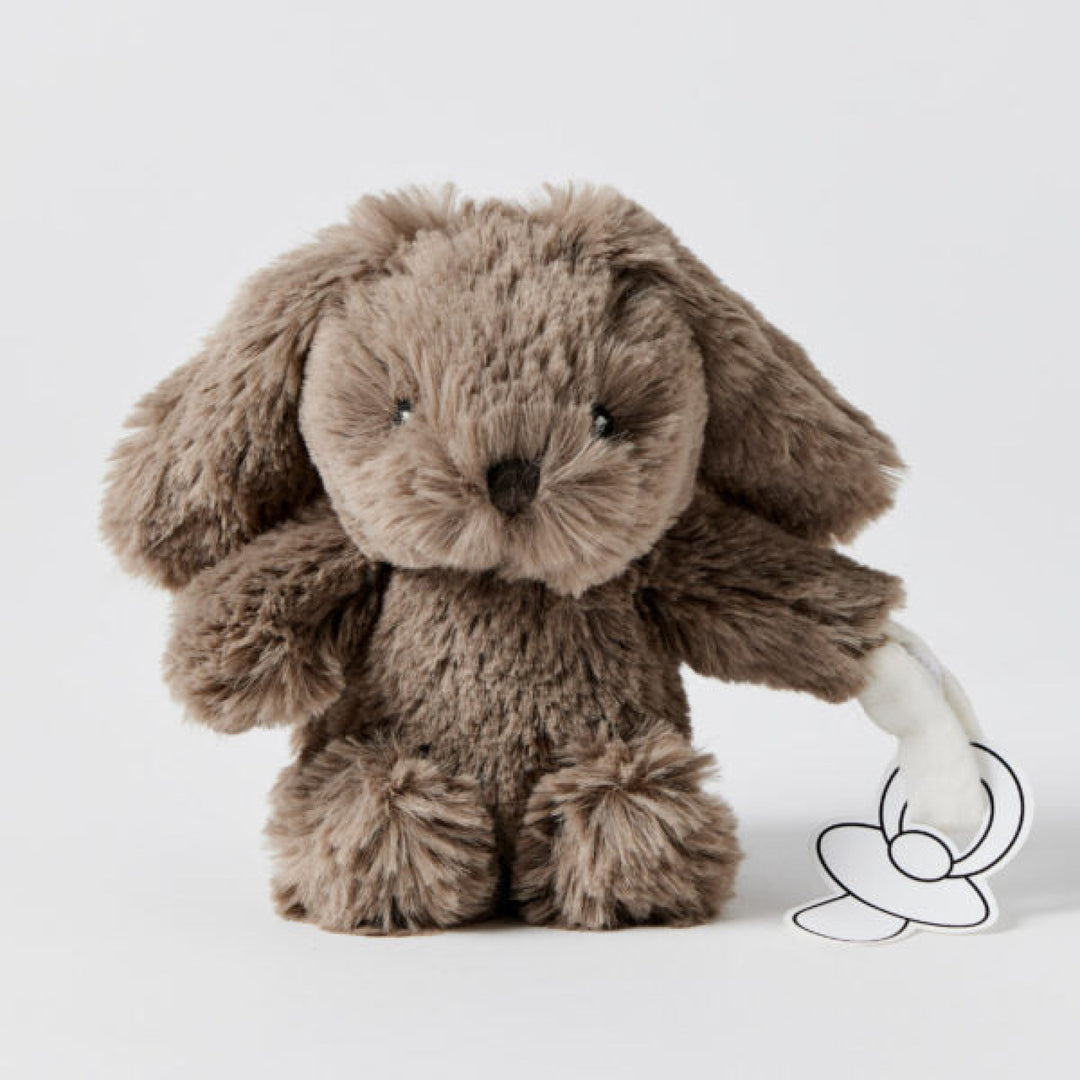 Jiggle & Giggle Dummy Clip Toy Bunny - Mocha
