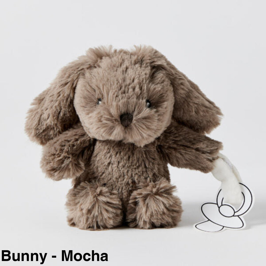 Jiggle & Giggle Dummy Clip Toy Bunny - Mocha