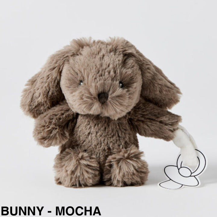 Jiggle & Giggle Dummy Clip Toy Bunny - Mocha