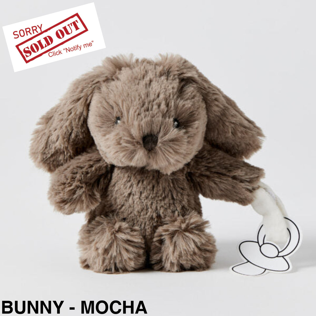 Jiggle & Giggle Dummy Clip Toy Bunny - Mocha