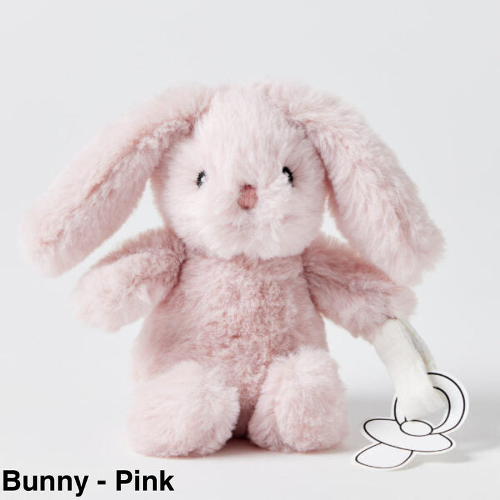 Jiggle & Giggle Dummy Clip Toy Bunny - Pink