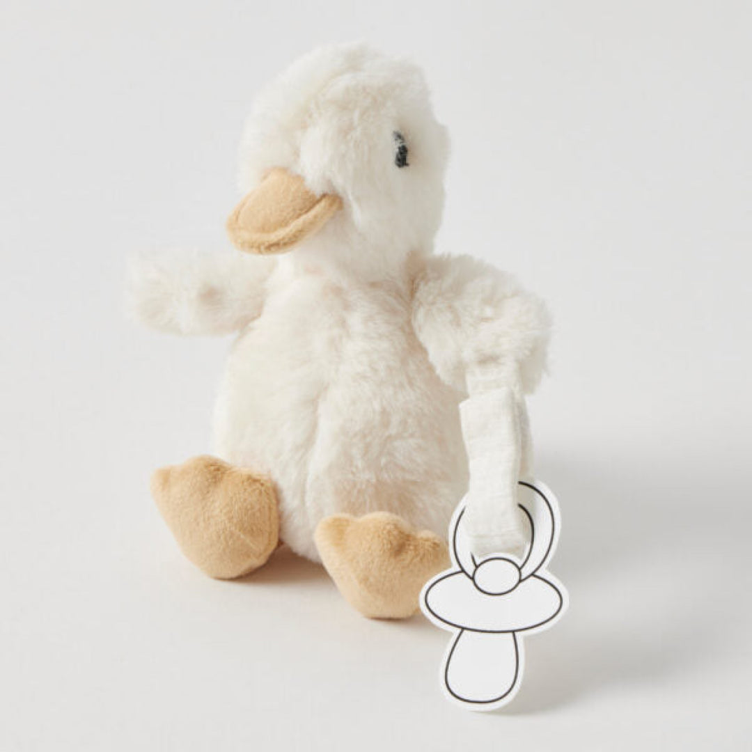 Jiggle & Giggle Dummy Clip Toy Duck