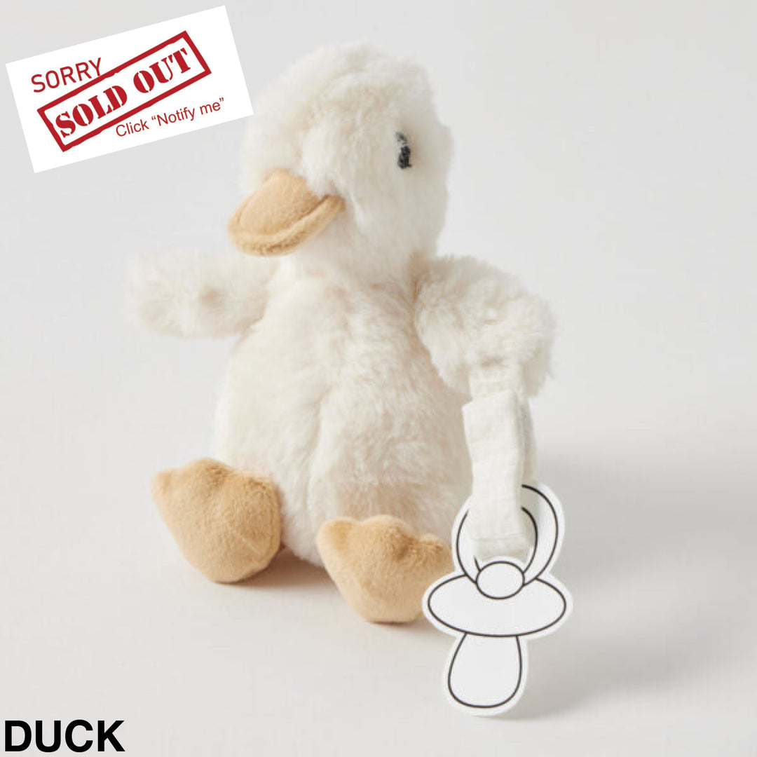 Jiggle & Giggle Dummy Clip Toy Duck