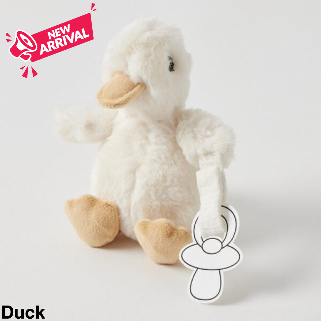 Jiggle & Giggle Dummy Clip Toy Duck