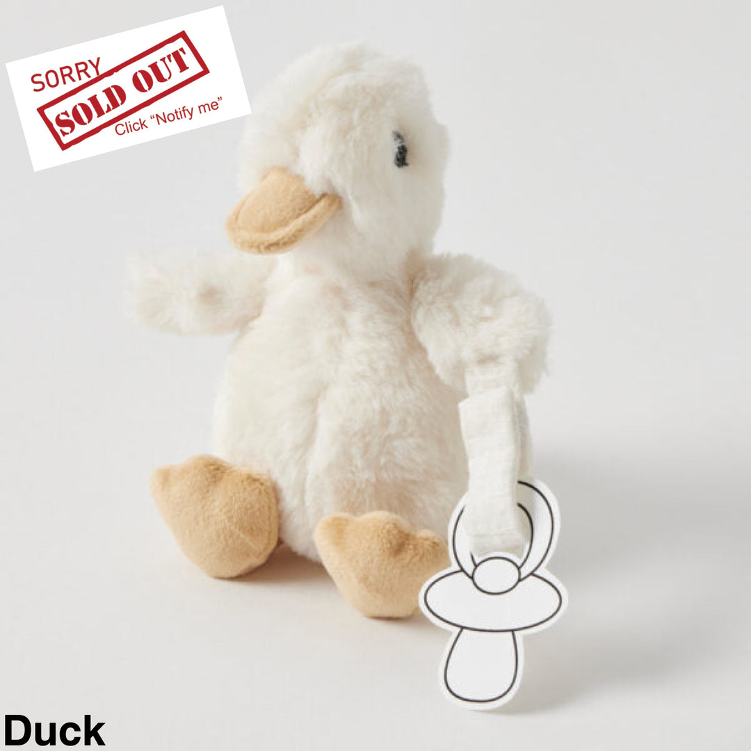 Jiggle & Giggle Dummy Clip Toy Duck