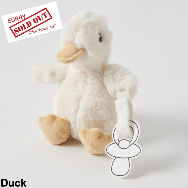 Jiggle & Giggle Dummy Clip Toy Duck