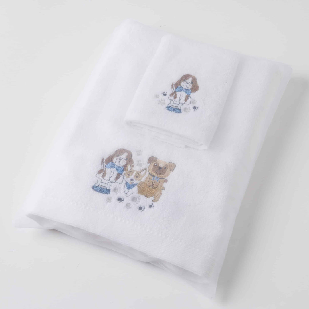 Embroidered Baby Towel & Face Washer Gift Set Pawsome