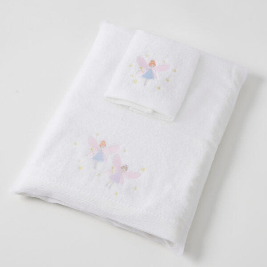 Jiggle & Giggle Embroidered Baby Towel Face Washer Gift Set Fairy Dust