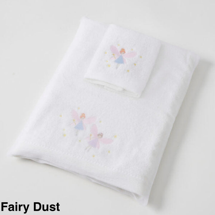 Jiggle & Giggle Embroidered Baby Towel Face Washer Gift Set Fairy Dust