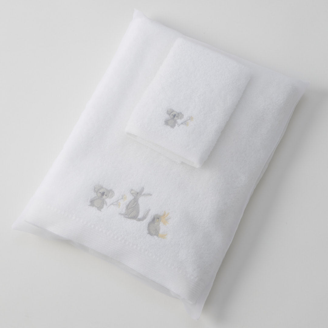Jiggle & Giggle Embroidered Baby Towel & Face Washer Gift Set Little Critters