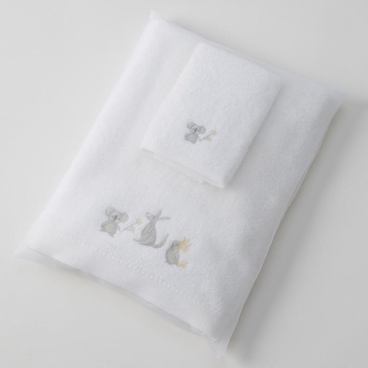 Jiggle & Giggle Embroidered Baby Towel & Face Washer Gift Set Little Critters