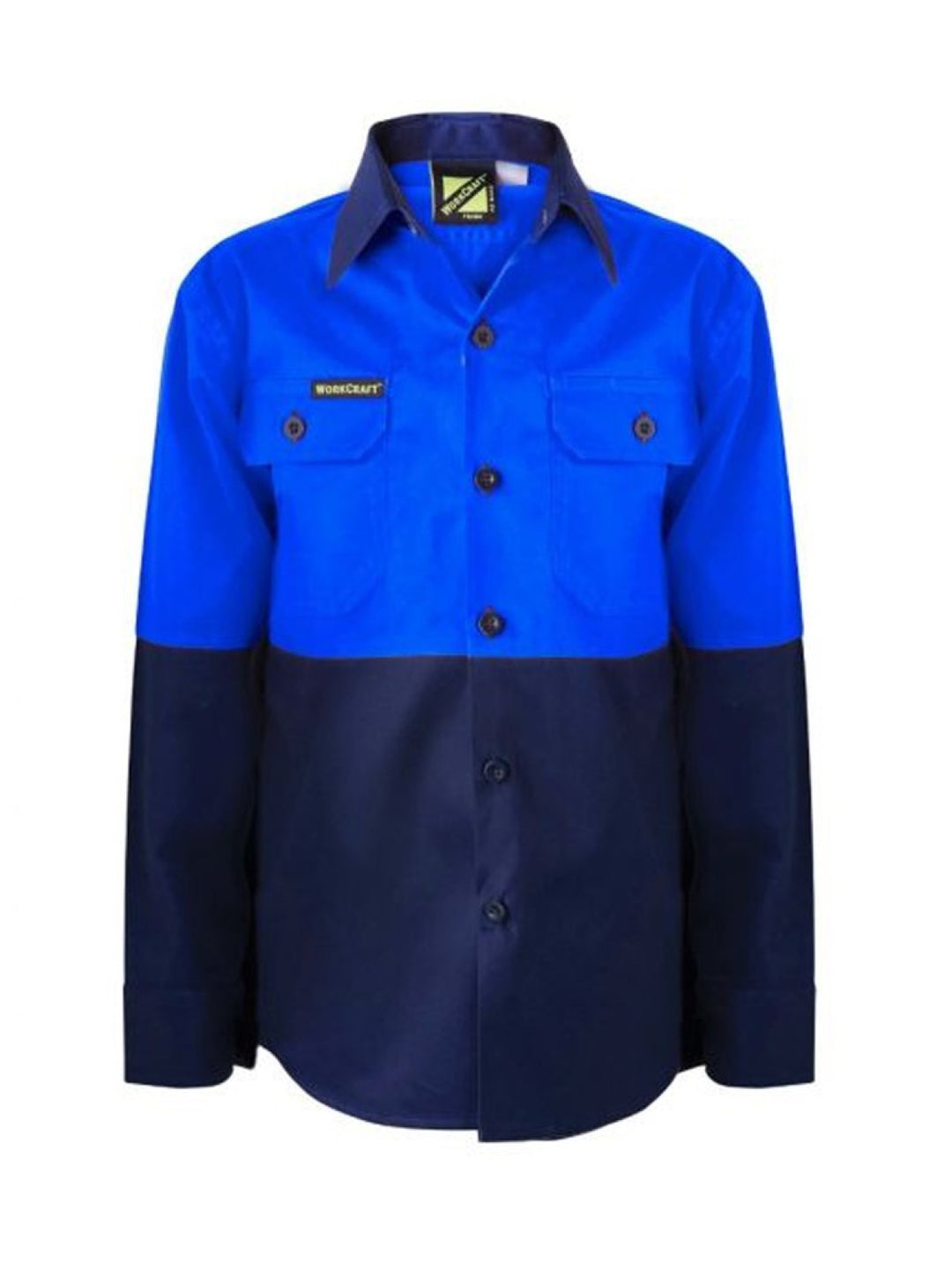 Kids Blue Hivis Workshirt