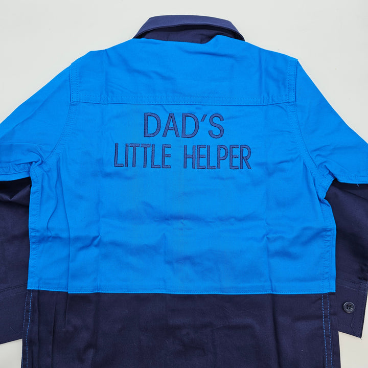 Kids Blue Hivis Workshirt