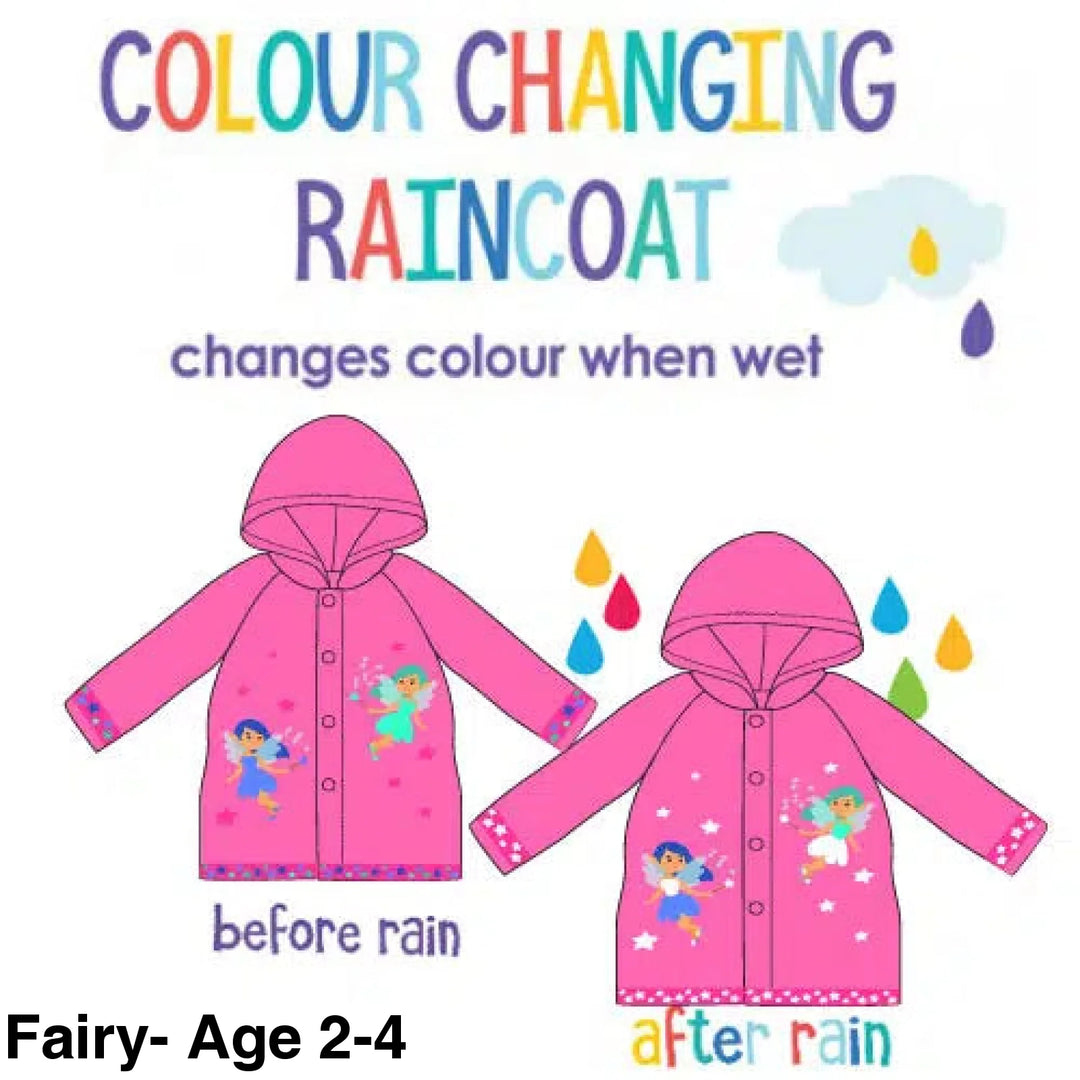 Kids Colour Changing Raincoat Fairy- Age 2-4