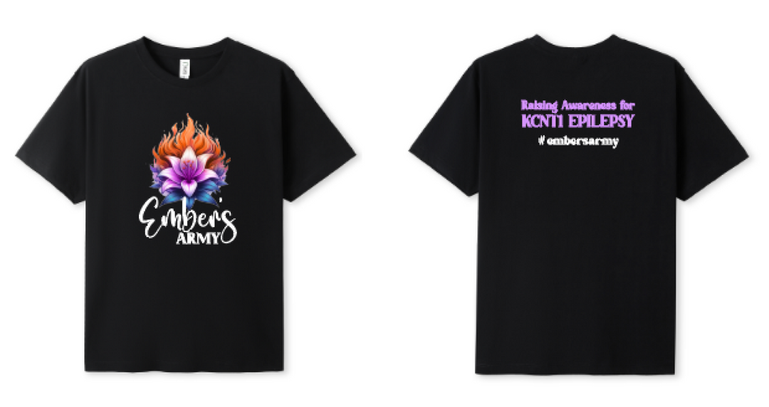 Kids Ember Lily - Ember’s Army Shirt (Large Print) Black Front / 00