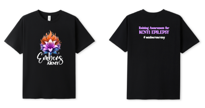 Kids Ember Lily - Ember’s Army Shirt (Large Print) Black Front / 00