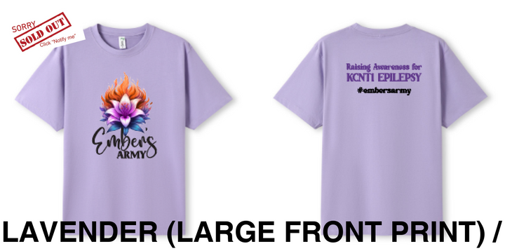 Kids Ember Lily - Ember’s Army Shirt (Large Print) Lavender Front / 00