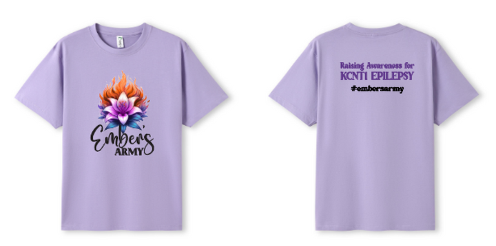 Kids Ember Lily - Ember’s Army Shirt (Large Print) Lavender Front / 00