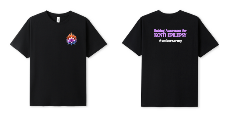 Kids Ember Lily Shirt (Small Front Print) Black (Large / 00