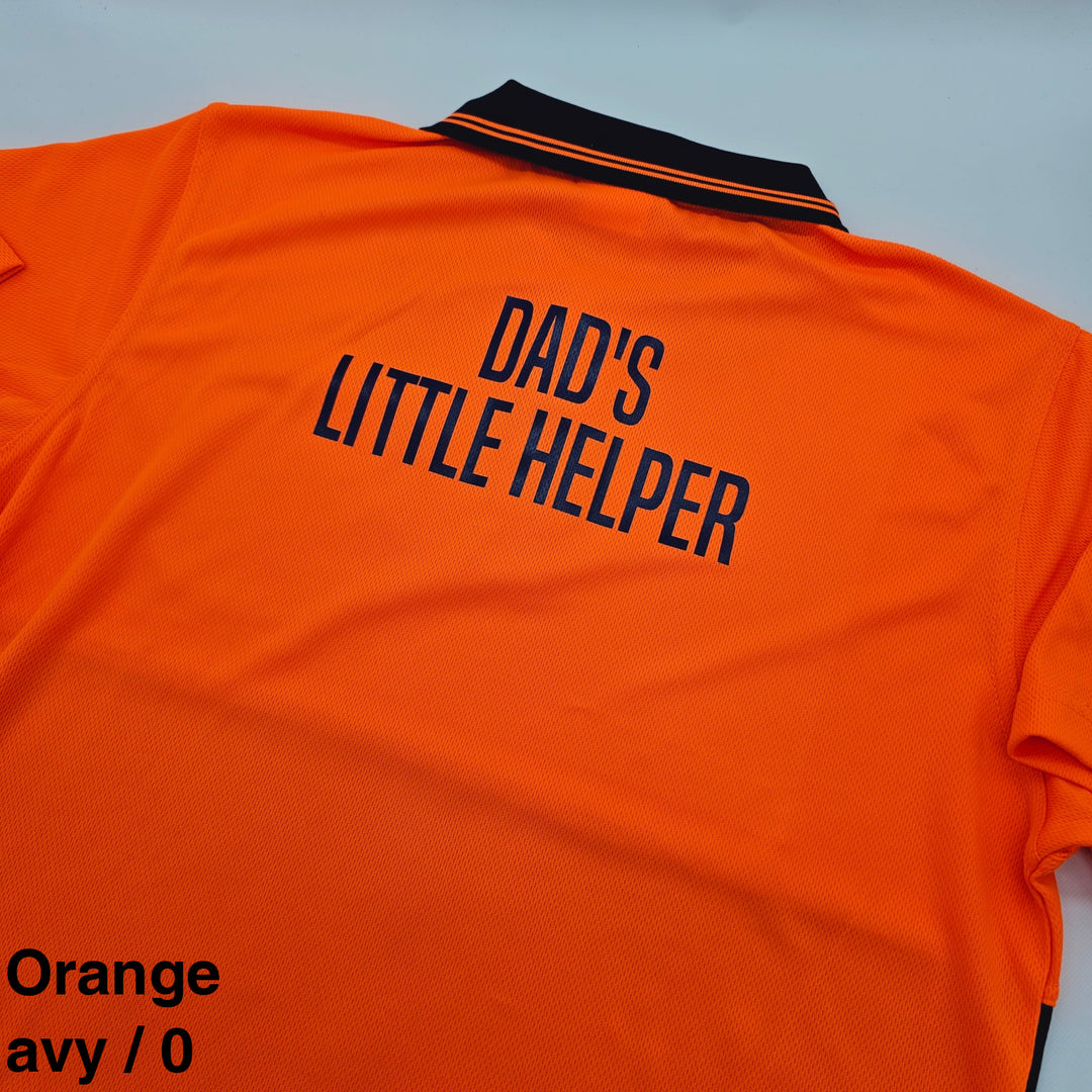 Kids Hivis Short Sleeve Polo Orange/Navy / 0