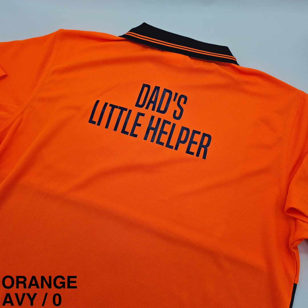 Kids Hivis Short Sleeve Polo Orange/Navy / 0