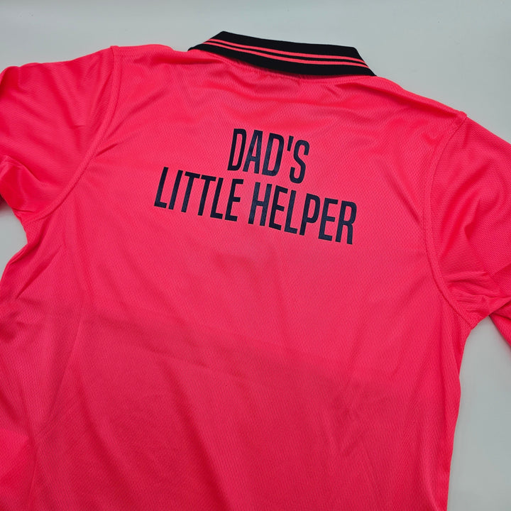 Kids Hivis Short Sleeve Polo Pink/Navy / 0