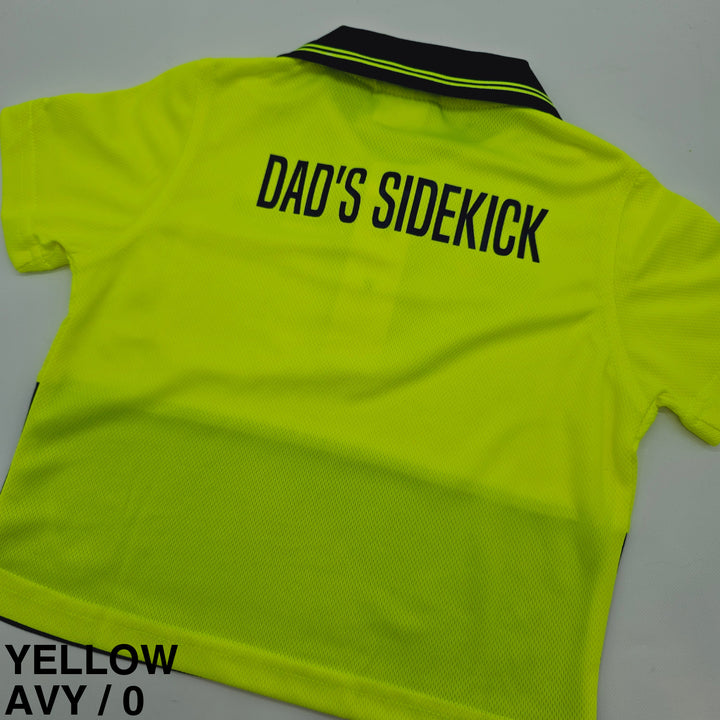 Kids Hivis Short Sleeve Polo Yellow/Navy / 0