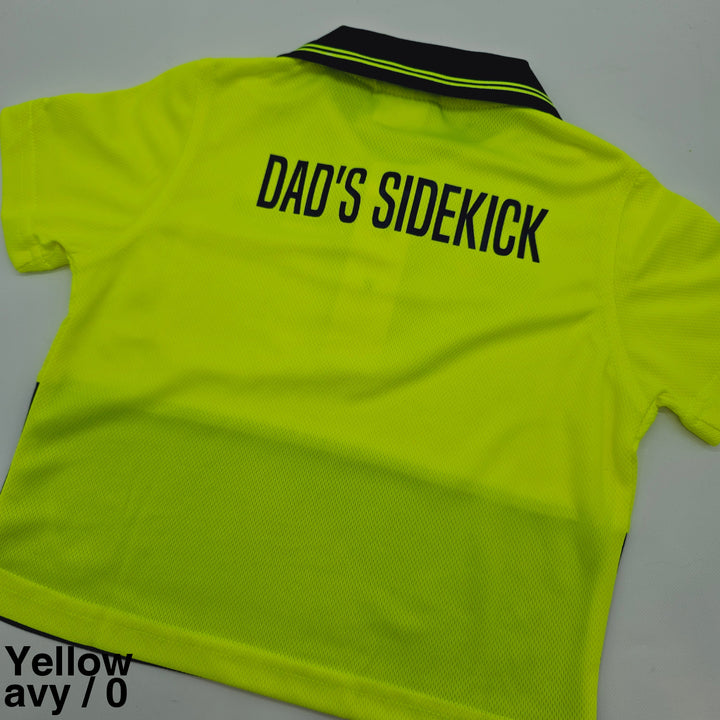 Kids Hivis Short Sleeve Polo Yellow/Navy / 0