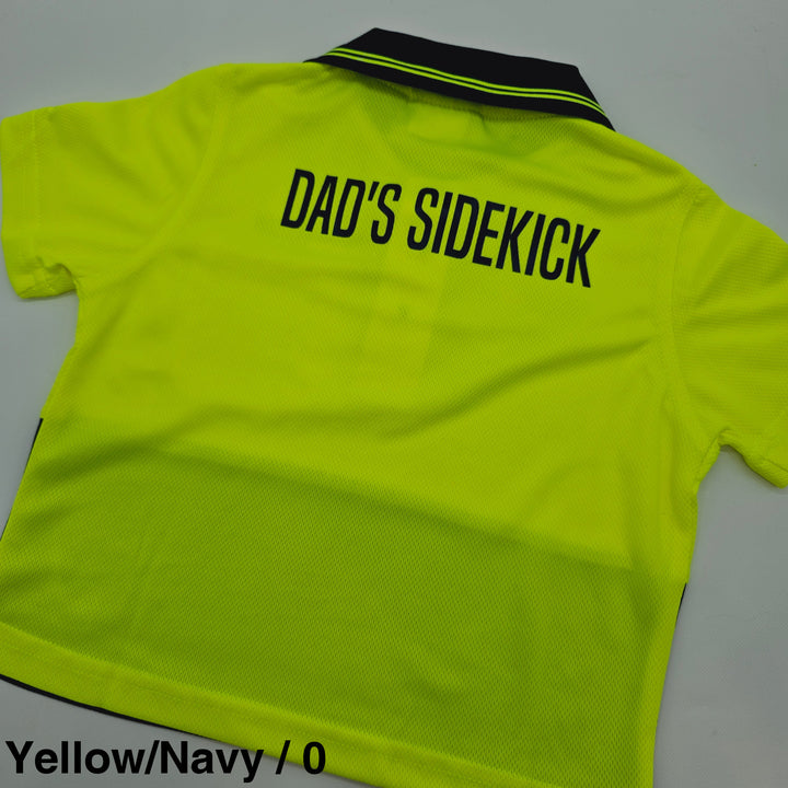Kids Hivis Short Sleeve Polo Yellow/Navy / 0