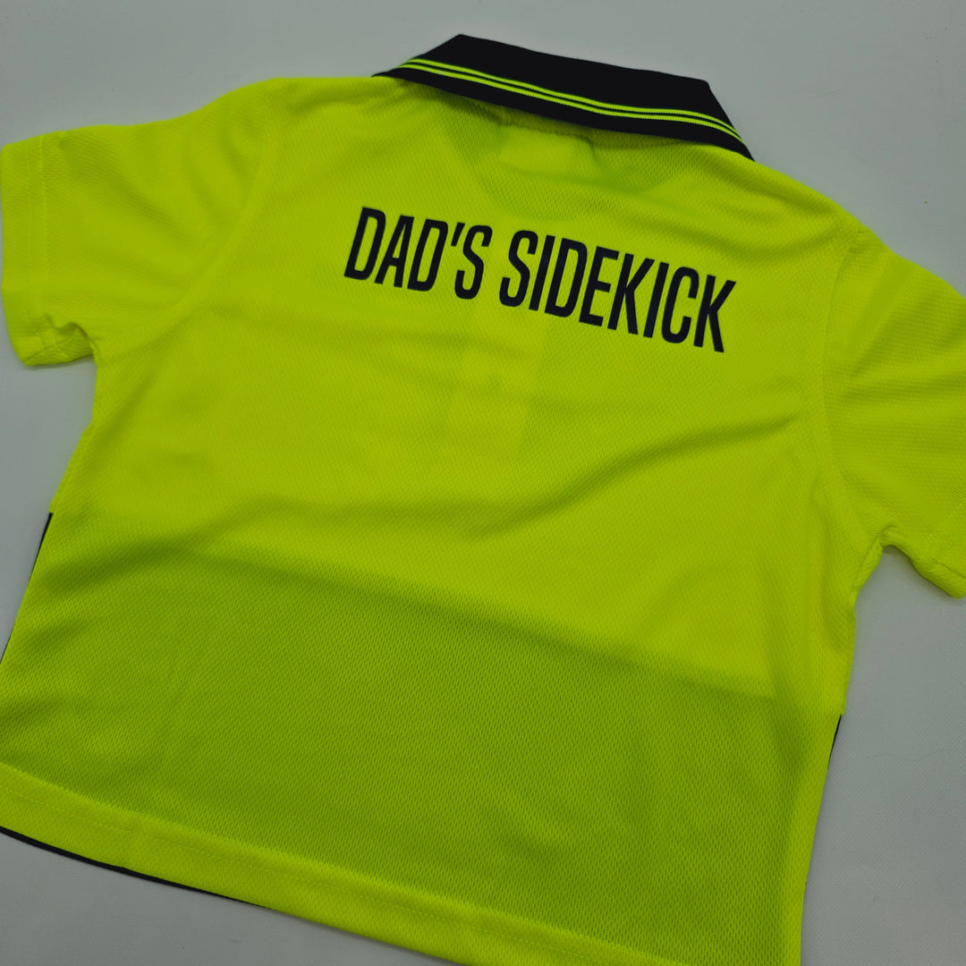 Kids Hivis Short Sleeve Polo Yellow/Navy / 0