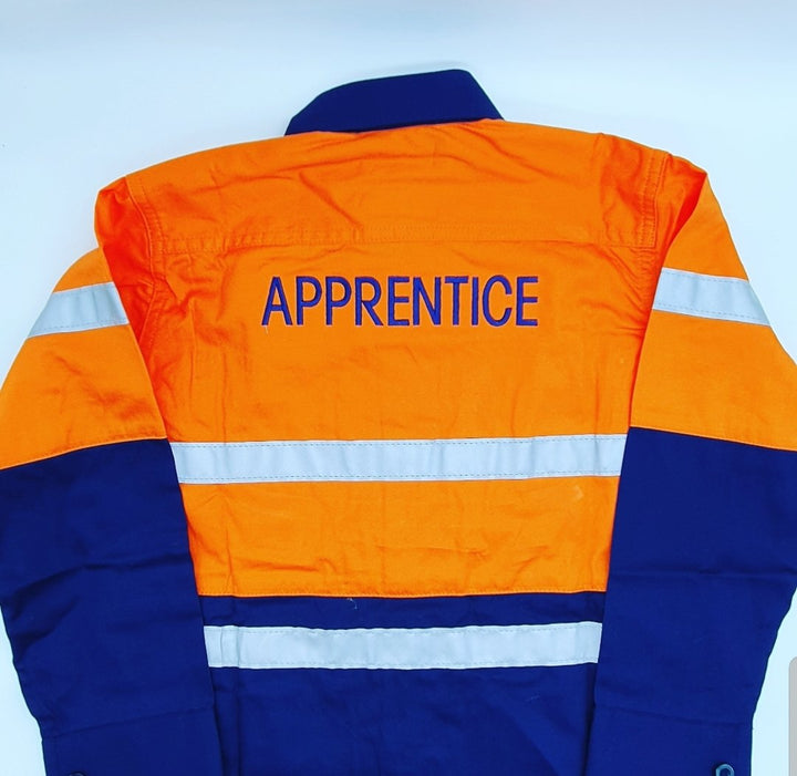 Kids Orange Hivis Reflective Workshirt