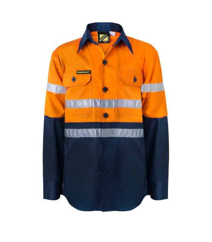 Kids Orange Hivis Reflective Workshirt