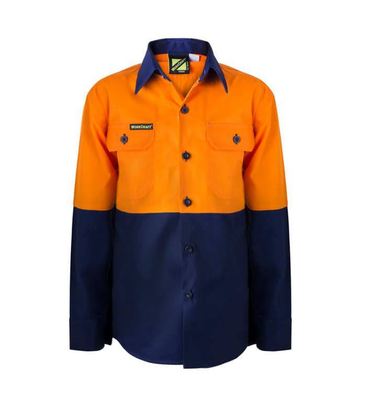 Kids Orange Hivis Workshirt