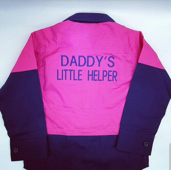 Kids Pink Hivis Workshirt