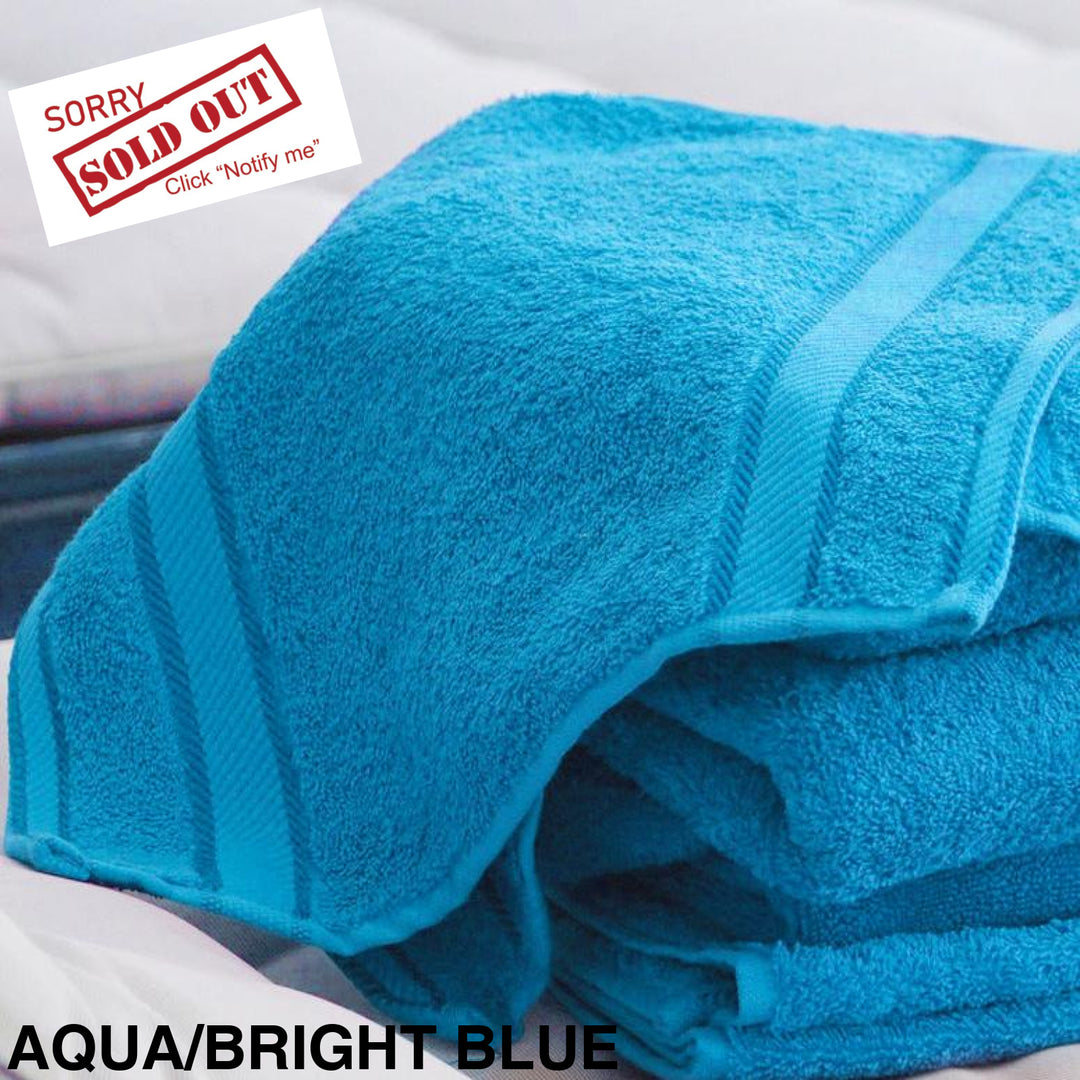 Kingtex Embroidered Face Washer Aqua/Bright Blue