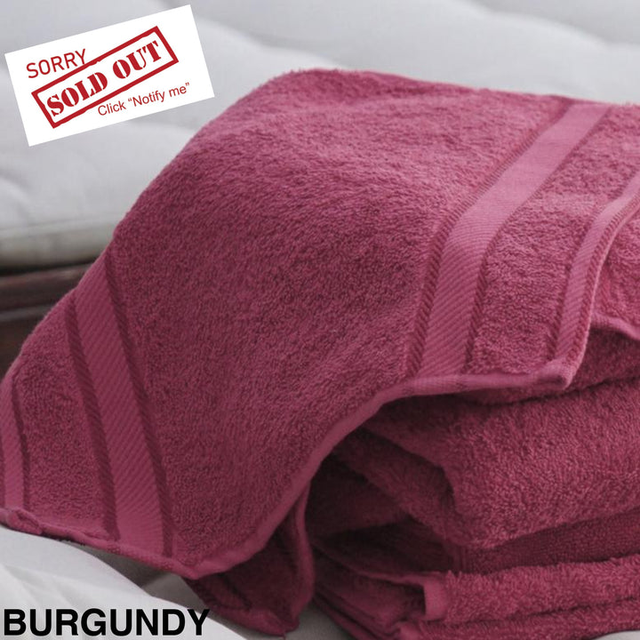 Kingtex Embroidered Face Washer Burgundy