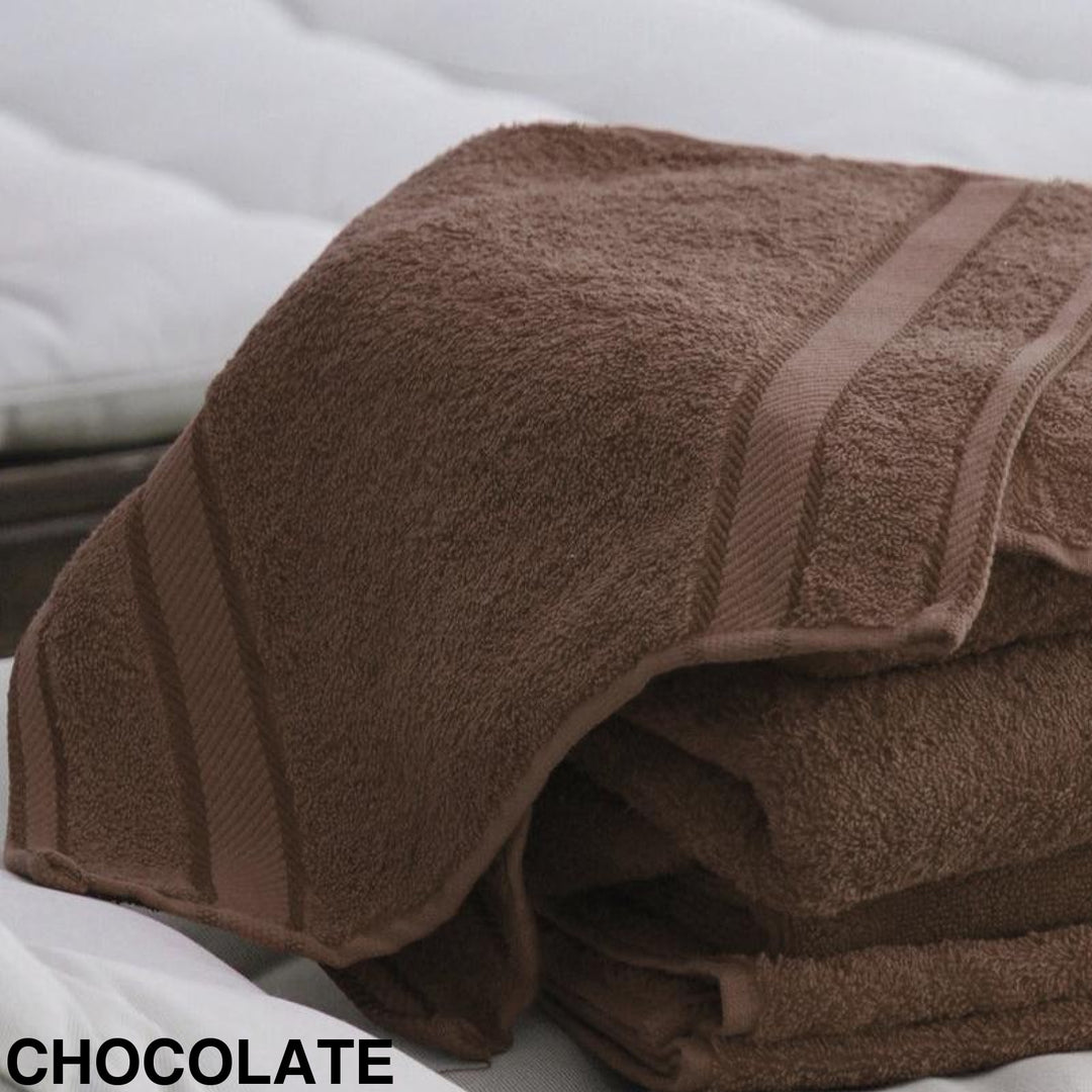 Kingtex Embroidered Face Washer Chocolate