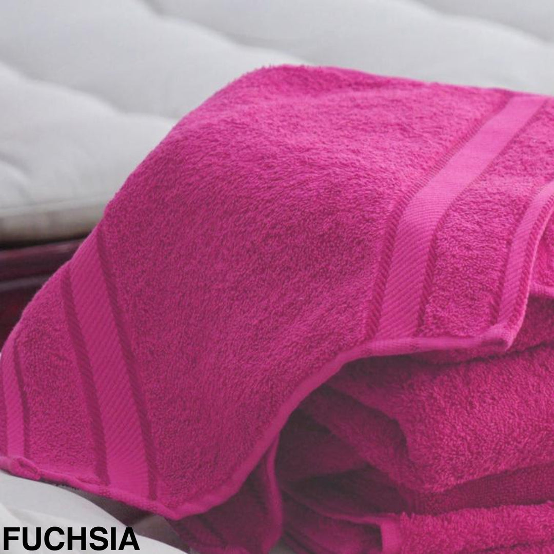 Kingtex Embroidered Face Washer Fuchsia