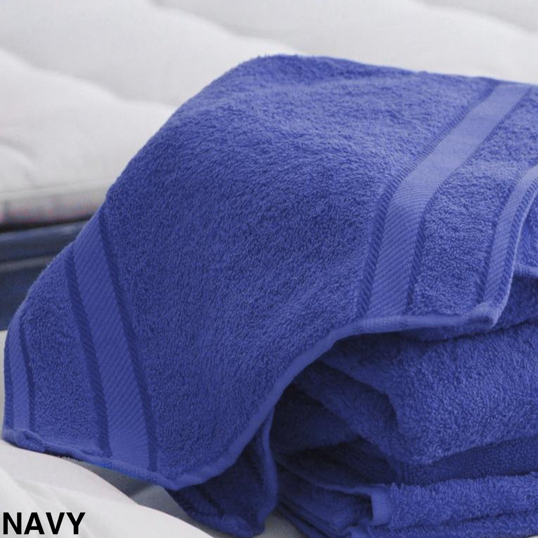 Kingtex Embroidered Face Washer Navy