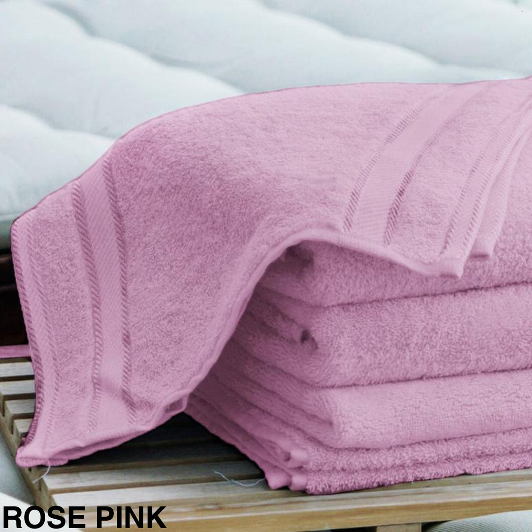 Kingtex Embroidered Face Washer Rose Pink