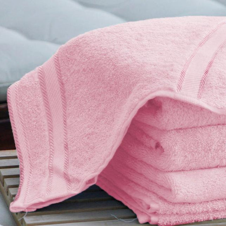 Kingtex Embroidered Hand Towel Baby Pink